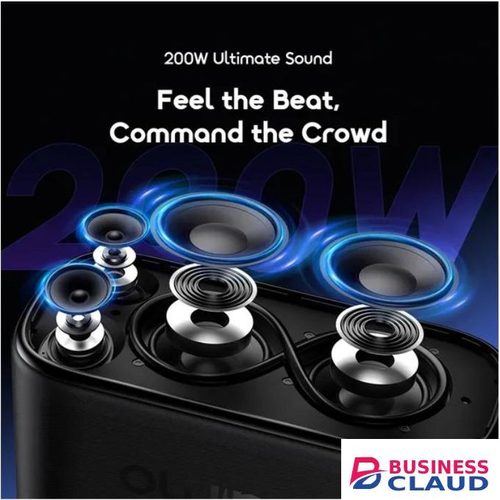 Oraimo SpaceBox Max 200W Auracast SpaceBox Max with Customized Karaoke Effects, Music-Sync Infinite Lights, Auracast™ Synchronized Playback and Guitar & Mic Inputs Supported