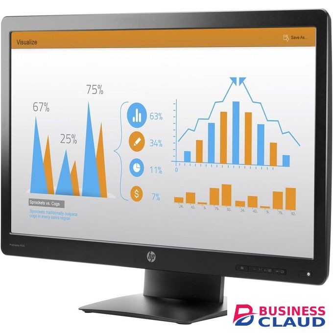 Refurbished P232 23" Full HD IPS Monitor, 1920×1080, 60Hz, VGA, DisplayPort, Height Adjustable Stand, Anti-Glare Display