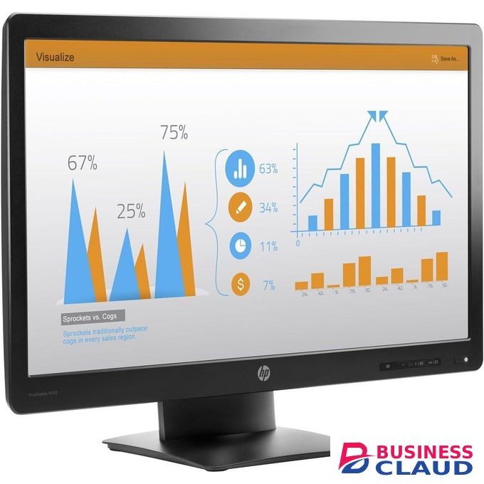 Refurbished P232 23" Full HD Business Monitor, IPS Display, 1920×1080 Resolution, HDMI & VGA, Anti-Glare, Black