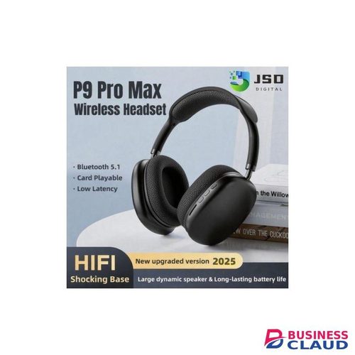 Headphones, P9 Pro Max Wireless Bluetooth 5.1 with Immersive HiFi Stereo, HD Call, 360° Subwoofer headphones Fashion Bluetooth Headphones for Phones and PC