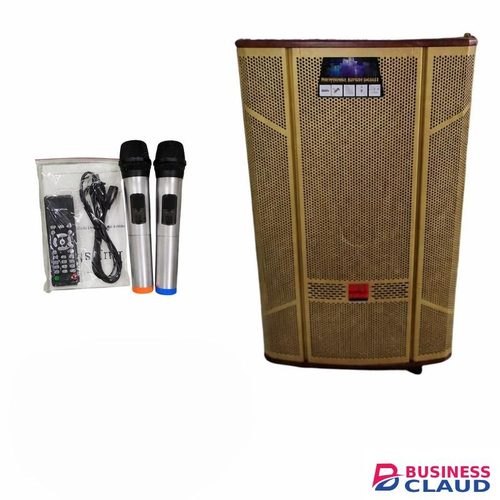 F605 15-Inch Portable PA – Rechargeable Speaker with Dual Wireless Mics for Church Services