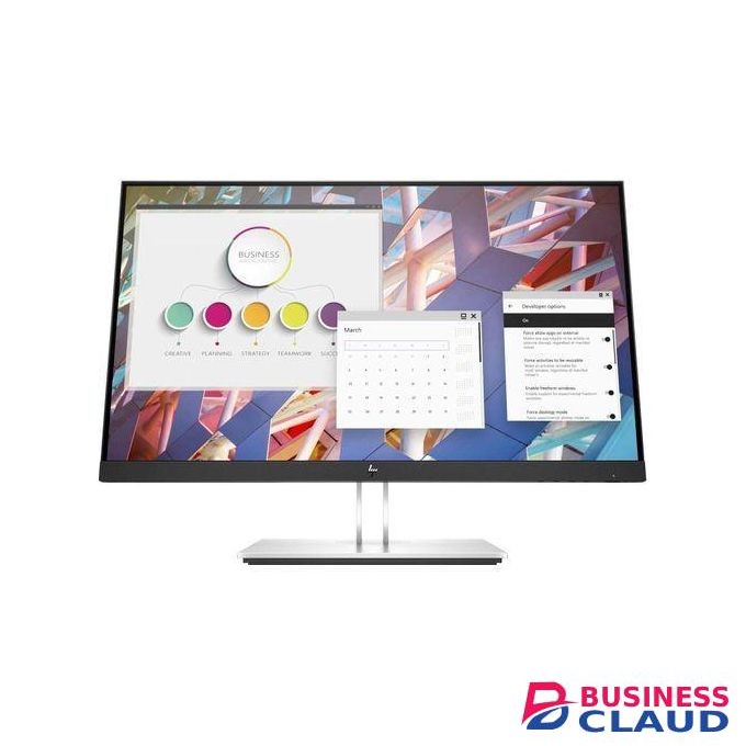 HP EliteDisplay E24 G4 23.8" FHD IPS Business Monitor – 1080p, HDMI, DisplayPort, VGA, Low Blue Light, Ultra-Thin Bezel, Adjustable Stand – Professional Office Display