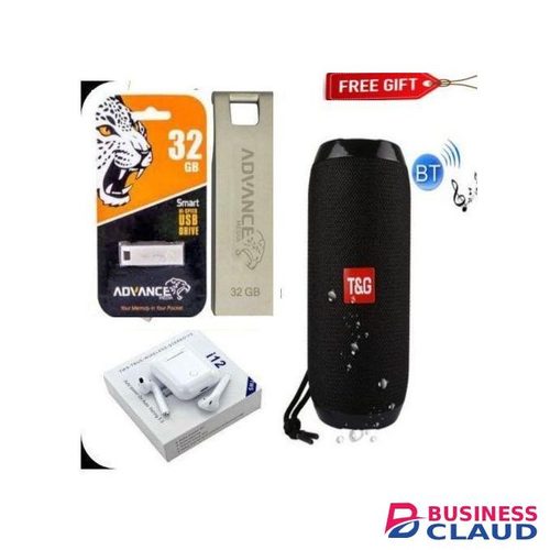 Advance 32gb METTALIC FLASH // 32gb/32 GB Flash Disk - Silver + Free Digital Gifts Earbuds and Bluetooth Speaker