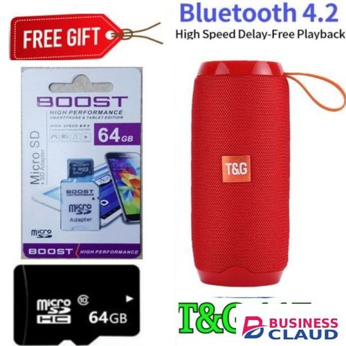 Advance Micro SD 64 GB Memory Card 64GB For Smart Phones & CCTV + BLUETOOTH SPEAKER RED