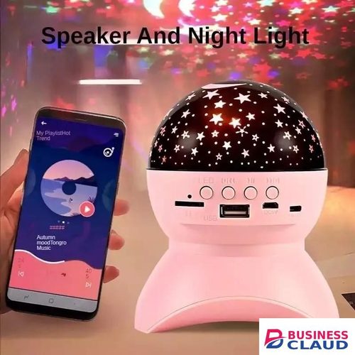 Star Projector Sky Light with Bluetooth Speaker – Colorful Night Sky Lamp & Wireless Sound Box for Room & Bedroom Decor