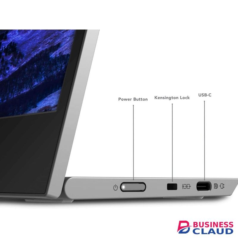 Lenovo L15 Portable Monitor, 15.6” Display, Full HD Resolution, IPS Panel, 250 nits Brightness, 60Hz Refresh Rate, USB-C Ports, Height-Adjustable Stand, Flicker-Free Technology, Grey