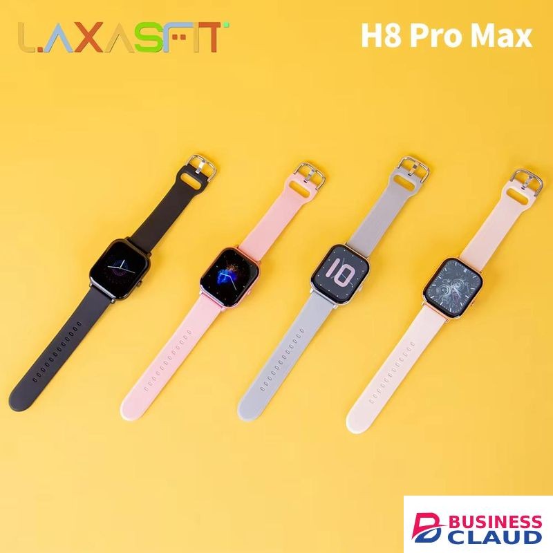 Laxasfit Top New H8 Pro Max Smart Watch 44–49mm Big IPS Display BT Call Android Compatible Unisex Fitness Tracker with Heart Rate Sleep Monitor IP67 Waterproof Sport Mode Calendar Alarm Remote Control Alloy Case Rubber Strap