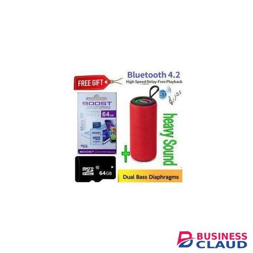 Boost Micro SD 64 GB Memory Card 64GB For Smart Phones & CCTV // High Speed 64GB Phone SD Memory Driving Recorder TF Card - 1 Micro sd card - black + BEST SOUND BLUETOOTH SPEAKER
