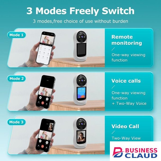 3MP Wi-Fi PTZ IP Camera 2.8 Inch IPS Screen for Video Calls Baby Cry Sound Detection Security Camera