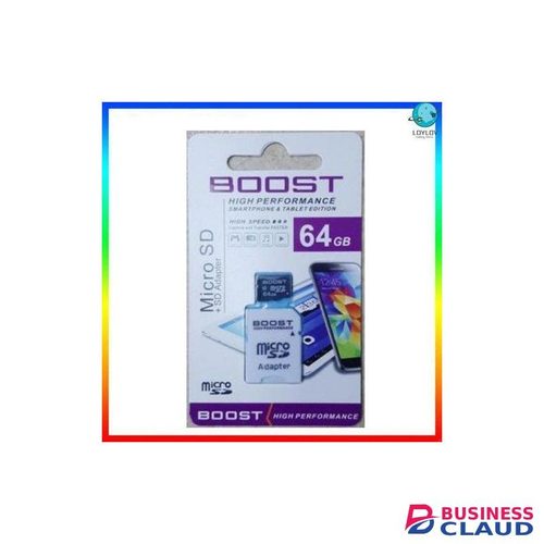 Boost Micro SD 64 GB Memory Card 64GB For Smart Phones & CCTV // High Speed 64GB Phone SD Memory Driving Recorder TF Card - 1 Micro sd card - black + BEST SOUND BLUETOOTH SPEAKER RED