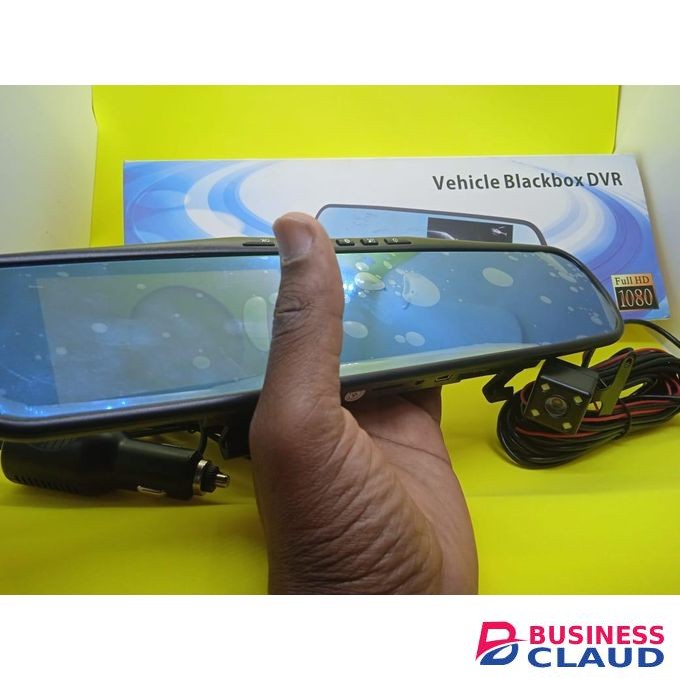 4.3 Inch HD 1080P IPS Screen Rearview Mirror Car Recorder Dash Cam Dvr Dual Lens Front and Rear Video Cameras