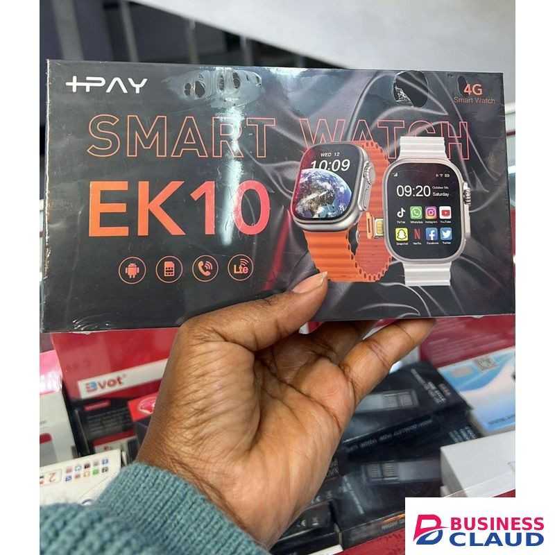 EK10 4G Smart Watch Bluetooth Call NFC Access Heart Rate Fitness Tracker for Android and iOS with 2.2 Inch IPS Display and Long Battery Life