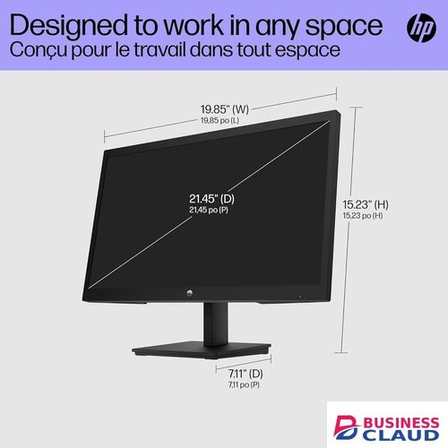 HP V22v G5 FHD Monitor, AMD FreeSync technology, HDCP support for HDMI (V22v G5, Black)
