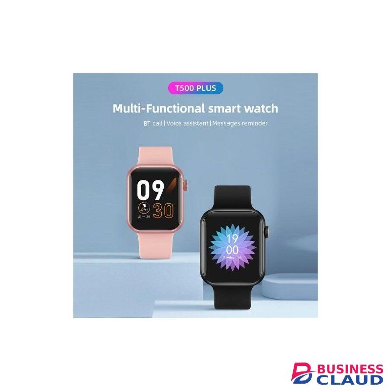 Global Version Smart Watch T500 PLUS 1.54'' IPS Full Touch Screen MTK2502 Chipset Fitness Tracker Sleep/Heart Rate Monitor BT Call/Music/Messages Push/Remote Camera Control Smartwatch for Men Women Kids Compatible with Android iOS Phones
