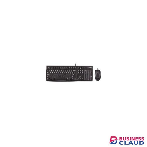 Logitech Mk120 - USB Wired Keyboard and Mouse - Black