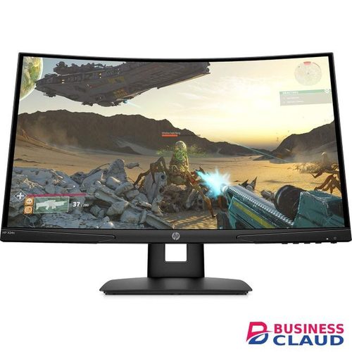 HP X24c 23.6" FHD Curved Gaming Monitor (1500R) - 144Hz Refresh Rate, AMD FreeSync Premium, Height & Tilt Adjustable Stand, HDMI + DisplayPort, Eye Comfort Display, Black – 9FM22AS