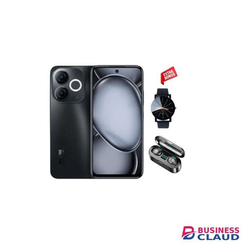 Itel A90, 6.7" Inch IPS LCD Display, 5000 MAh, 4+4 GB, 128 GB, Dual Sim - Black