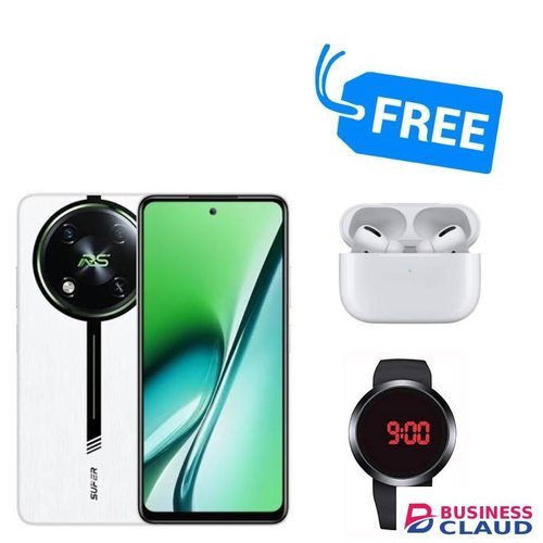 Itel RS4,IPS LCD DISPLAY,6.56,DUAL SIM(256GB ROM +8GB RAM)BUDS & WATCH,SPLY"