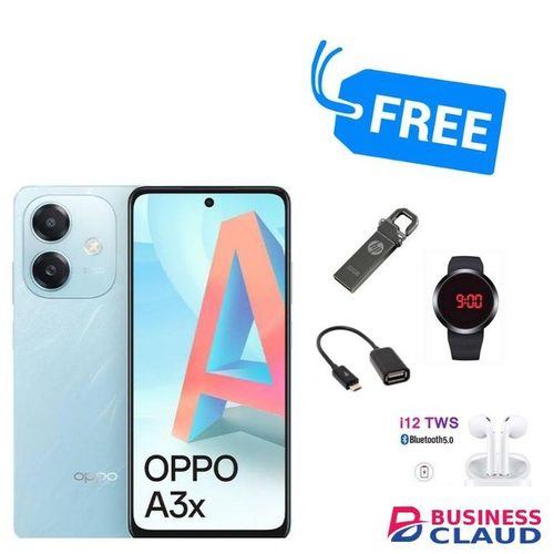Oppo A3X,IPS LCD DISPLAY 6.67" INCHES,128GB ROM & 4GB RAM,DSIK,WATCH,OTG & BUDS,SPLY"