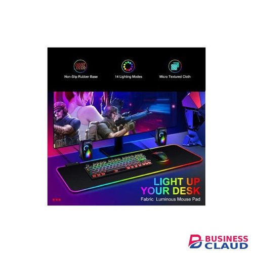 Mouse Pad RGB Led Gaming Keyboard Mat Waterproof