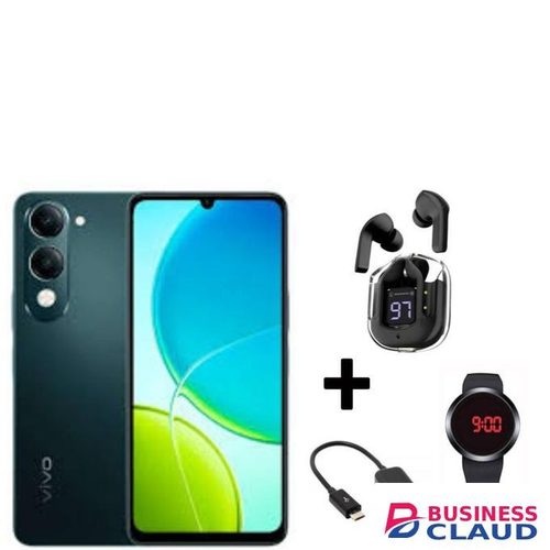 Vivo Y04,IPS LCD DISPLAY,(4GB RAM +64GB ROM)5500MAH,DUAL SIM,FREE BUDS,OTG & WATCH