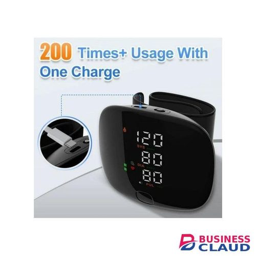 Black Wrist electronic Rechargeable sphygmomanometer blood pressure monitoring kit