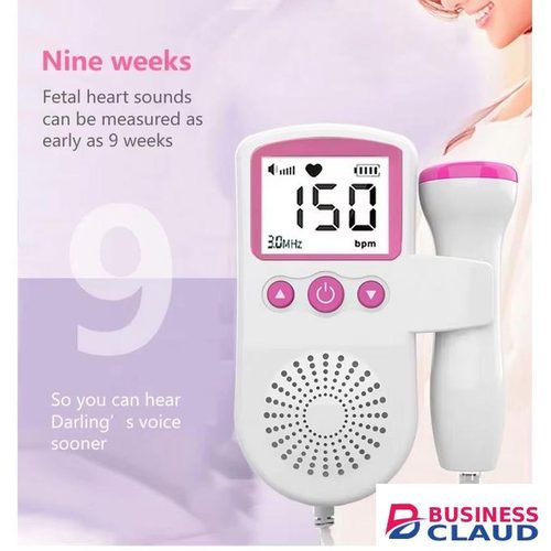 Clinical-Grade Digital Fetal Doppler – Prenatal Baby Heartbeat Monitoring Device with Clear LCD and High-Sensitivity Probe