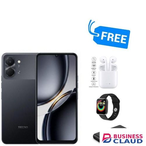 Tecno POP 20,IPS LCD SCREEN 6.75" INCHES,4GB RAM +128GB ROM,5000MAH,FREE BUDS,POWERBANK +SMART WATCH