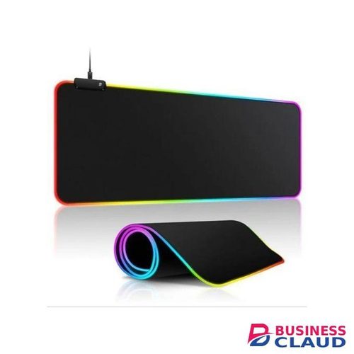 RGB Backlight USB Powered Gaming Mouse Pad - Black