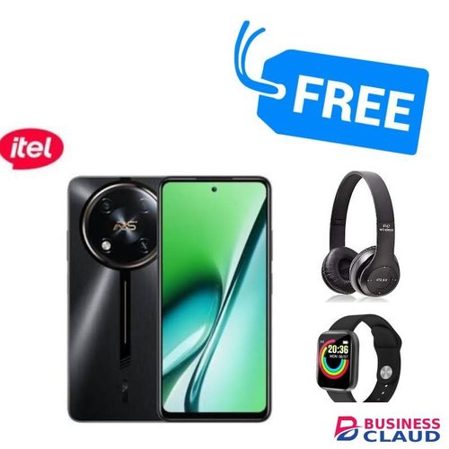 Itel RS4,IPS LCD DISPLAY 6.56"(8GB RAM+256GB ROM)4G,DUAL SIM,5000MAH,50MP,HEADPHONES & WATCH