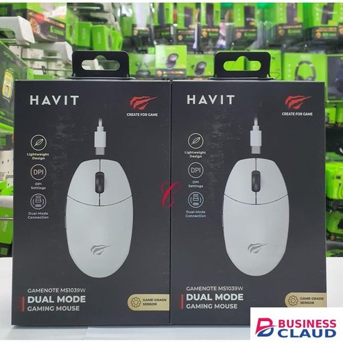 Havit Gamenote MS1039W rechargeable dual mode gaming mouse -White
