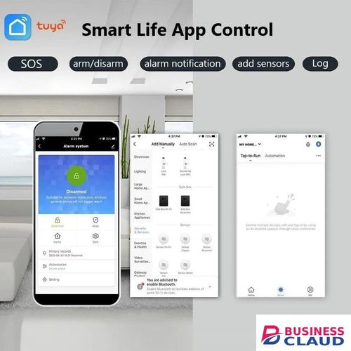 Smart Life App Control WIFI GSM/4G Wireless & Wired Tuya Anti Intruder Home Alarm System with IPS Touch Screen