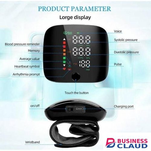 Wrist Electronic Rechargeable Sphygmomanometer Blood Pressure Monitoring Kit, Smart Wrist Blood Pressure Monitor With Large Display & ce Broadcast - Digital Pulse Meter, Portable Blood Pressure Machine, ce Blood Pressure Monitor