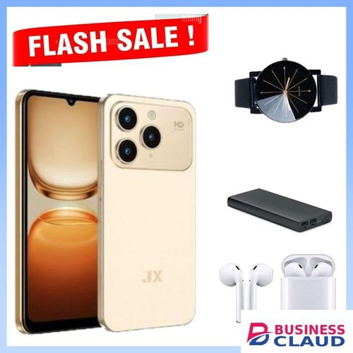 Jx 17 Pro Max Android 14 smartphone 128GB Rom +8GB Ram 6.8 inches IPS LCD screen display 5000mAh battery capacity OCTA-CORE Processor 32mp dual main camera+ 16mp selfie android smartphone+Freegift