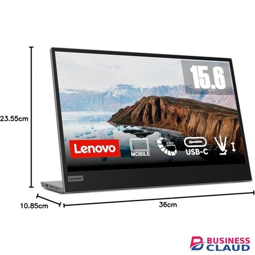 Lenovo L15 15.6" FHD USB-C Portable Monitor, Grey Color, Connectivity: 2 USB-C 3.2 Gen 1