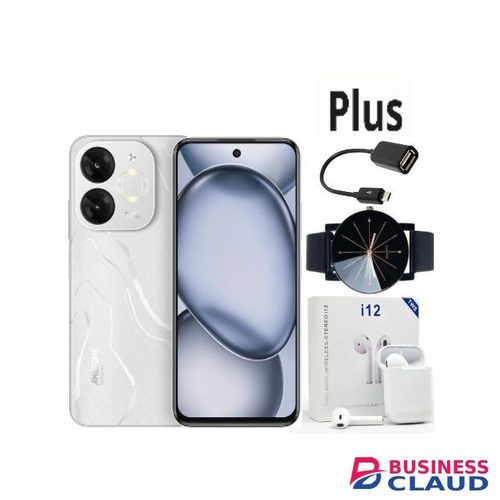 Itel A90, 6.7" (4+4)GB RAM +128GB ROM Inch IPS LCD Display, 5000mAh Battery, (Dual Sim)+Webwatch+otg Cable+Earpods