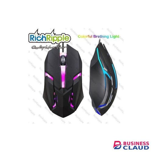 RichRipple Colorful Led Wired Mice Ergonomic Business Mouse 5500 DPI Gaming Mouse