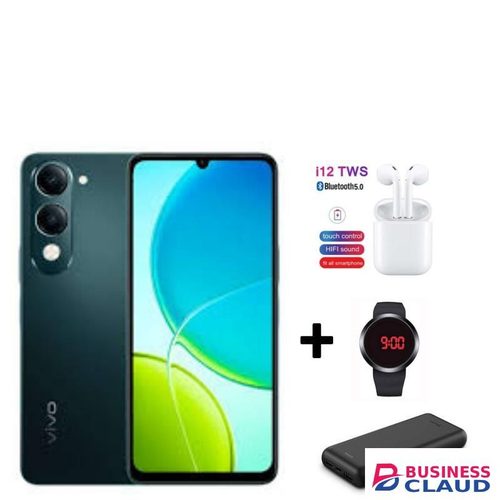 Vivo Y04,IPS LCD DISPLAY 6.74" INCHES,4GB RAM +64GB ROM,5500MAH,DUAL SIM,13MP,FREE BUDS,WATCH & POWERBANK