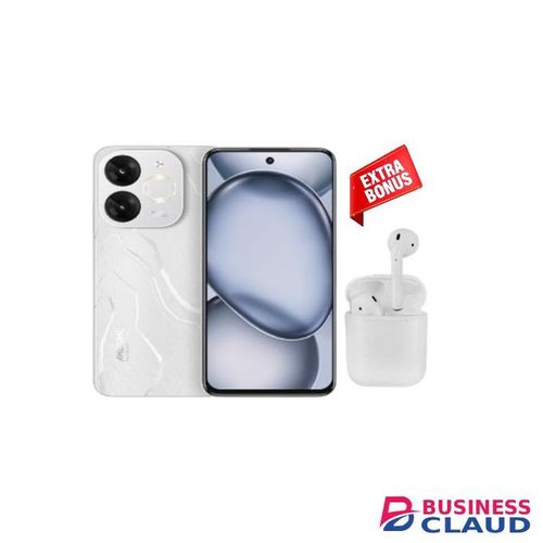 Itel A90, 6.7" Inch IPS LCD Display, 5000 MAh, 4+4 GB RAM, 128 GB ROM, Dual Sim - Glacier White