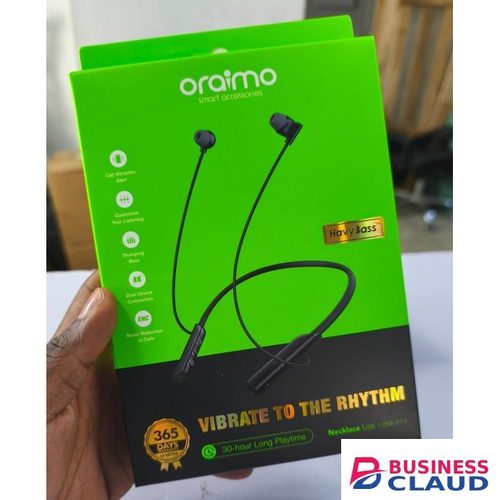 Oraimo Wireless Neckband Headphones With Call Vibration, Dual Device Connection, Noise Reduction