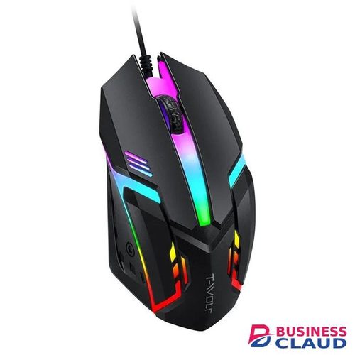 T-WOLF Backlit Wired Gaming Mouse Keyboard Combo Gamer With RGB Backlight(5 In 1)