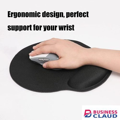 Ergonomic Mouse Pad With Wrist Support – Black