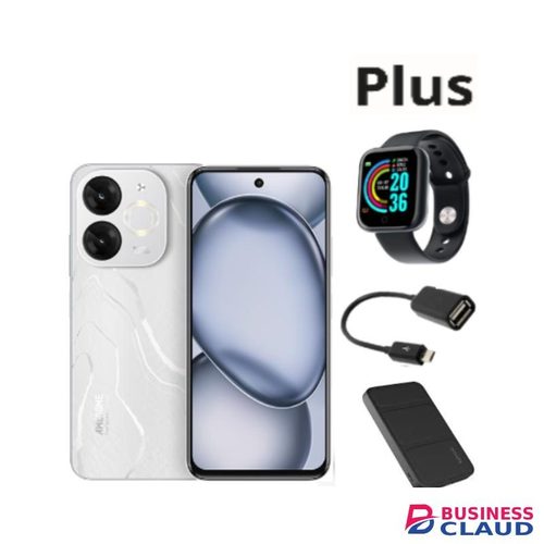 Itel A90, 6.7" (4+4)GB RAM +128GB ROM inch IPS LCD display, 5000mAh Battery, (Dual Sim)+Powerbank+otg cable+Smartwatch