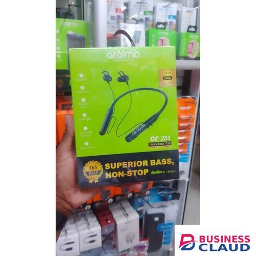 Oraimo Neckband Headphones With Call Vibration, Dual Device Connection, Noise Reduction & IPX4 Waterproof Design