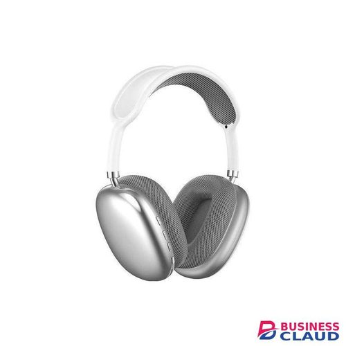 Wireless Bluetooth Headphones Earpods Noise Cancelling Mic Pods Over Ear Sports Gaming Headset-Silver