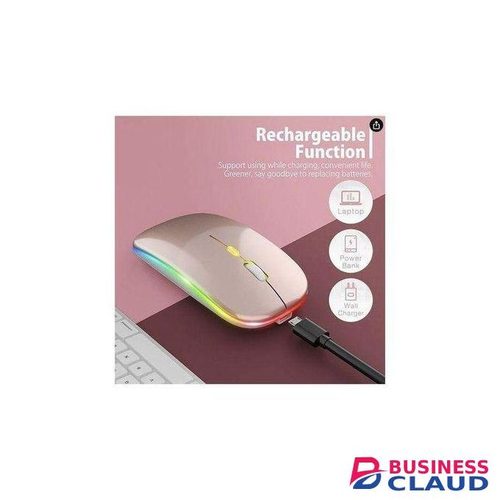 Mouse Bluetooth + 2.4G Dual-mode Ultra Thin Rechargeable LED Mouse - Gold