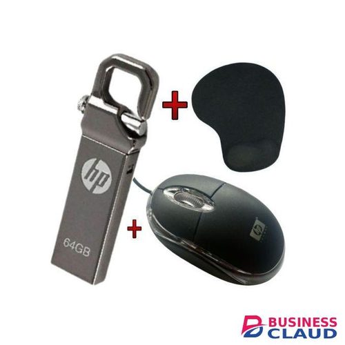 HP 64GB Flash Disk -Silver + Free Mouse & Mouse-pad