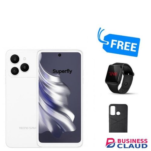 Tecno SPARK 40,IPS LCD DISPLAY 6.67 " INCHES,HD+,8GB RAM (4GB RAM +4GB RAM) & 128GB ROM,50MP,5200MAH,120HZ,4G,DUAL SIM, && WATCH & PHONE COVER