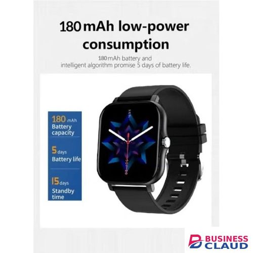 Smartwatch for Men and Women, 1.69" Screen with Heart Rate Monitor, Oximeter (SpO2), Pedometer, Sleep Monitor, IP68 Waterproof Smart Watch for Android and iOS (Black)