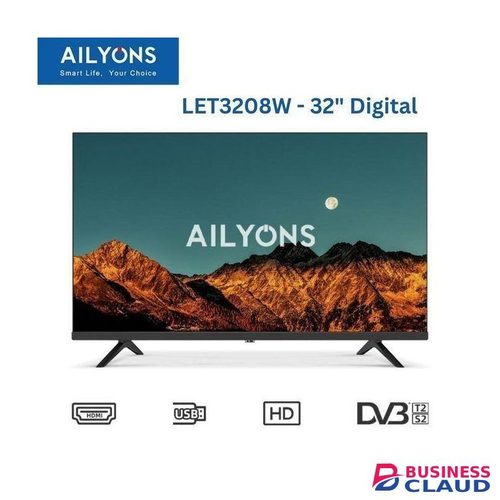 AILYONS 32" Digital tv32 inch LED Screen FHD Resolution Wide Color Enhancer Multiple Connectivity Free wall mount